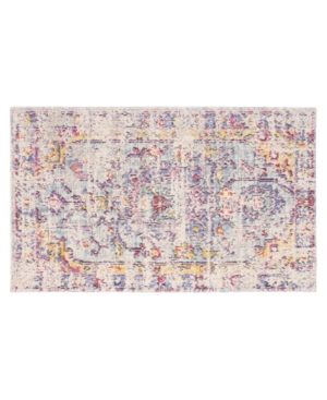 French Connection Giselle Colorwashed Kilim 24" X 36" Accent Rug Bedding In Ivory/grey