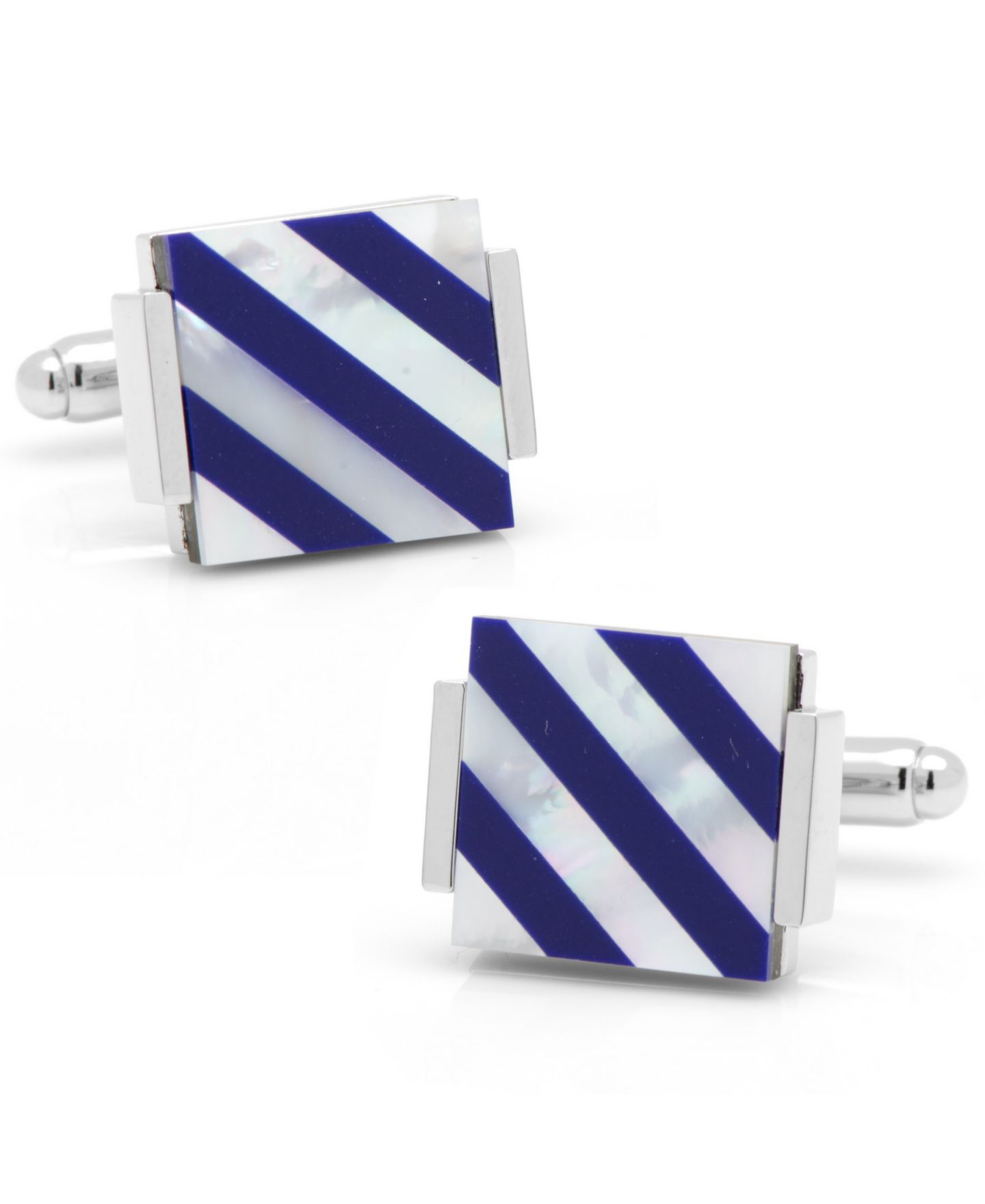 Мужские запонки Cufflinks Inc. Floating Mother of Pearl Striped Cufflinks — фото 1