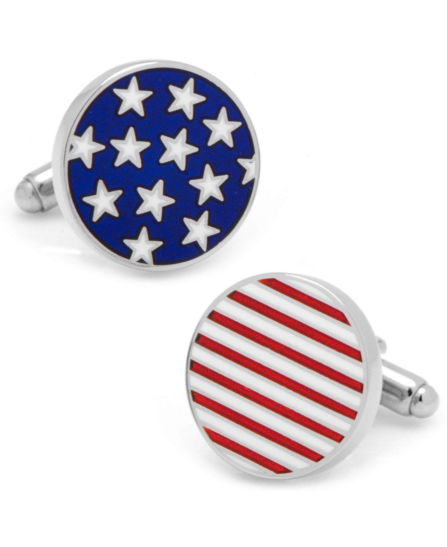 Мужские запонки Cufflinks Inc. Stars and Stripes American Flag Cufflinks — фото 1