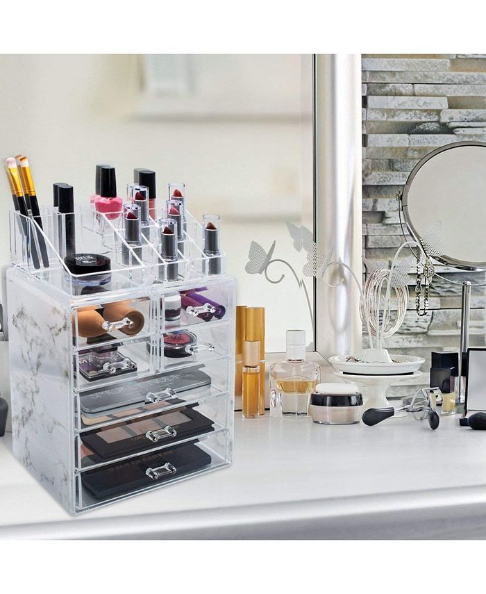 Sorbus Cosmetics Makeup Storage Case Medium Display Sets - 3 Large 4 ...