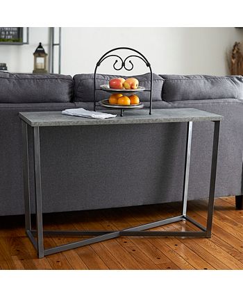 Household Essentials - Slate Faux Concrete Sofa Table