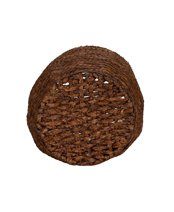Household Essentials - Rimmed Blended-Weave Wicker Baskets, Set of 2