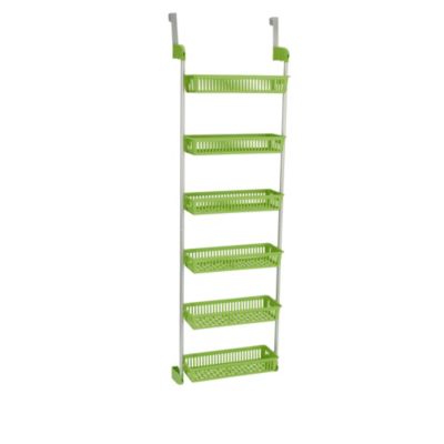 Over the Door Storage Rack, 6 Basket Door Organizer