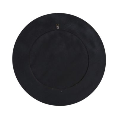 Wood Framed Sunburst Metal Mirror