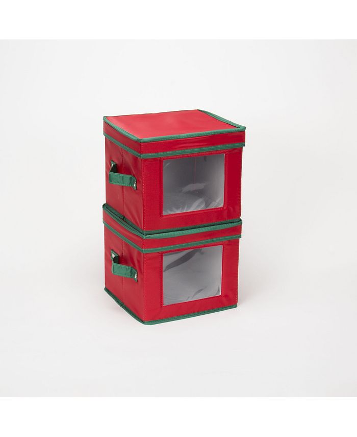 Household Essentials Holiday China Salad Plate Storage Box Macy's