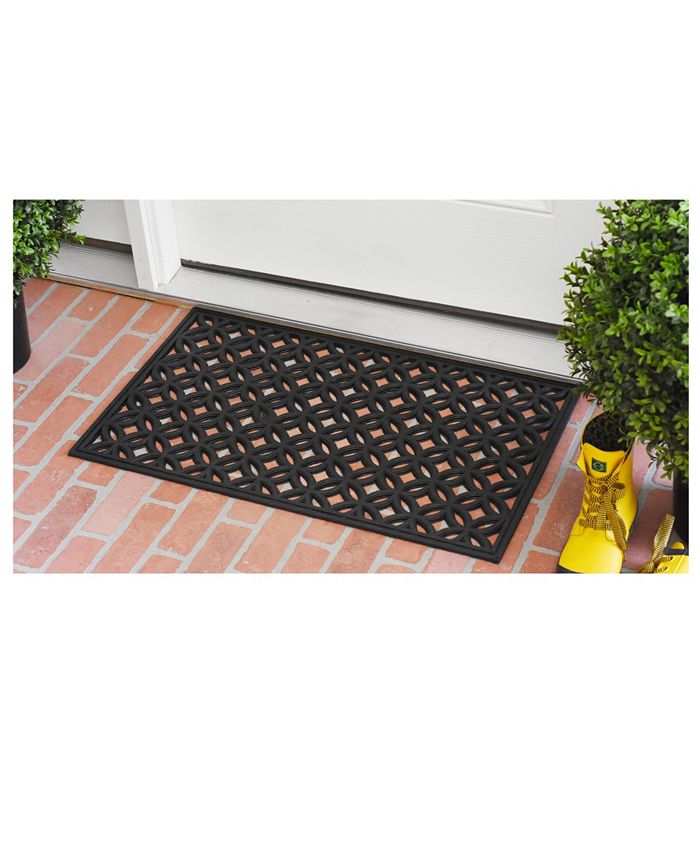 Home & More - Circles 18" x 30" Rubber Doormat