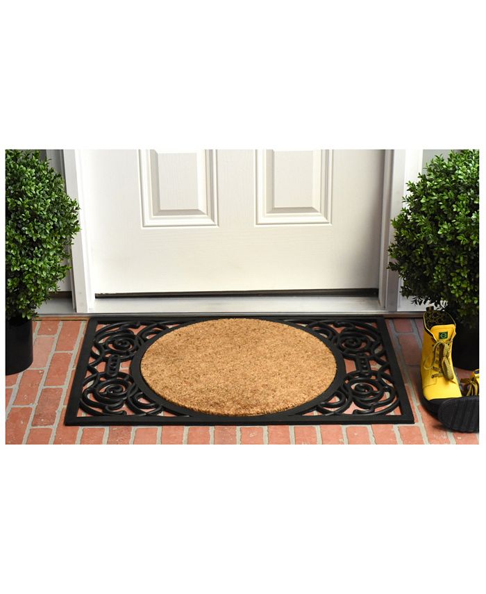 Home & More - Armada Circle 18" x 30" Coir/Rubber Doormat