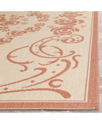 Courtyard CY1893 Natural and Terra 5'3" x 7'7" Outdoor Area Rug