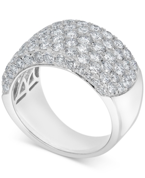 image of Diamond Cluster Statement Ring (3-3/4 ct. t.w.) in 14k White Gold