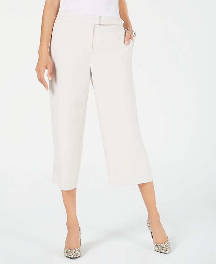 Alfani Petite Belted Culotte Pants, Created for Macy's - Macy's
