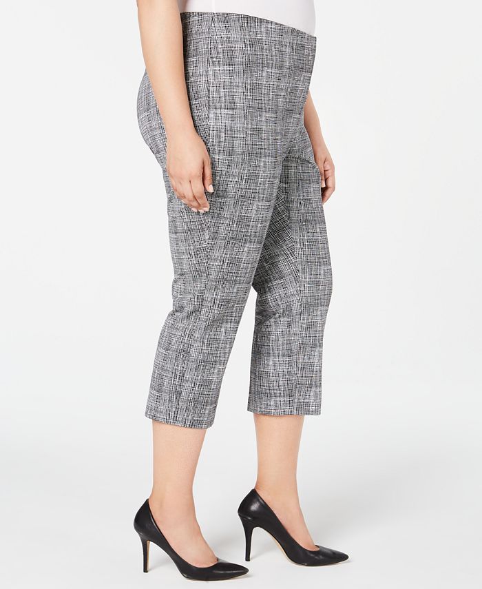 Alfani Plus Size Printed Capri Pants, Created for Macy's - Macy's