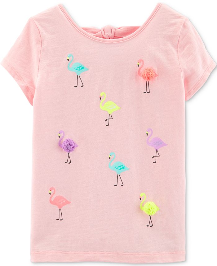 Carter's Little Girls Flamingo-Print Cotton Top - Macy's