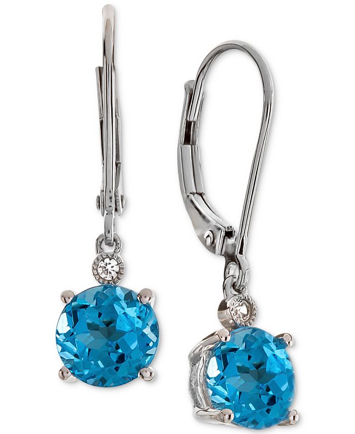 Macy's best sale topaz earrings