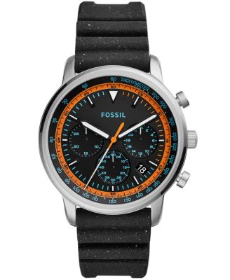 goodwin chronograph black silicone watch