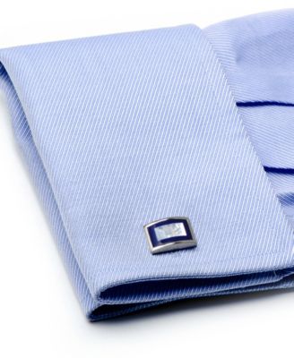 Mother of Pearl and Lapis Key Cuff Links 