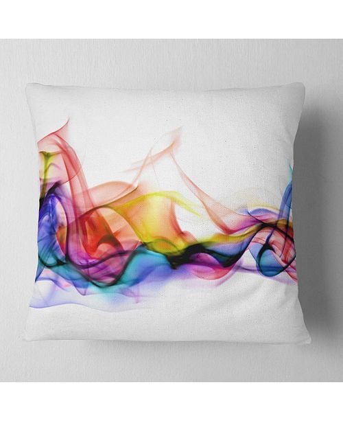 Design Art Designart Abstract Smoke Contemporary Throw Pillow