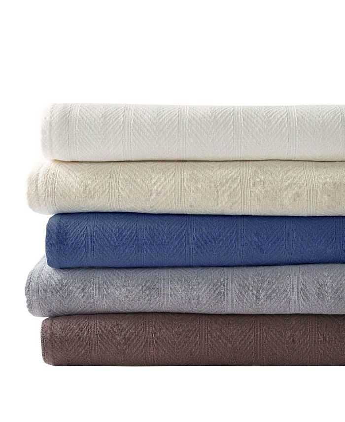 Eddie Bauer Herringbone Cotton Blanket, Full/Queen Macy's