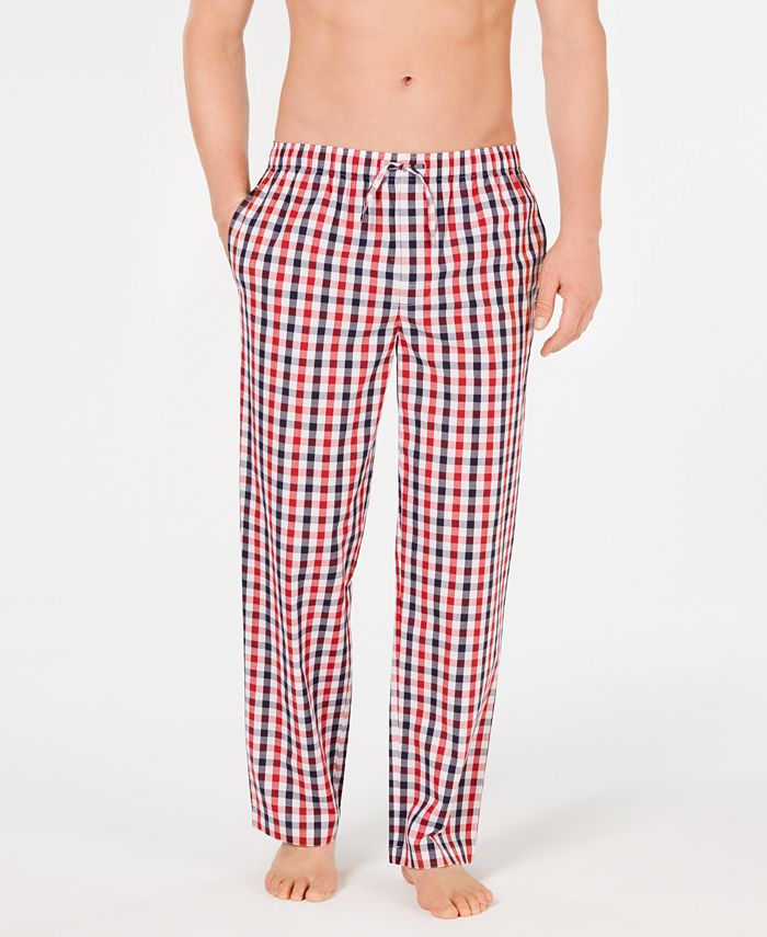 Club Room Men's Cotton Gingham Pajama Pants, Created for Macy's - Macy's