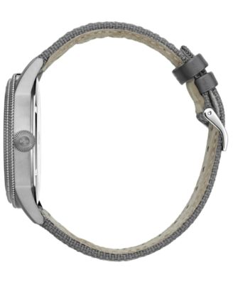 BOSS Men's Legacy Gray Fabric Strap Watch 44mm