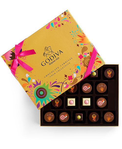 Godiva Chocolatier 18 Pc Chocolate Festival Gold Collection Gift
