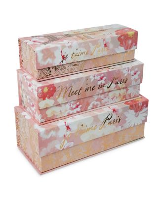 Tri-Coastal Design - Set of 3 Nested Rectangular Tab Boxes