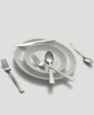 Mena Frost 40-Piece Flatware with Chrome Buffet, Service for 8