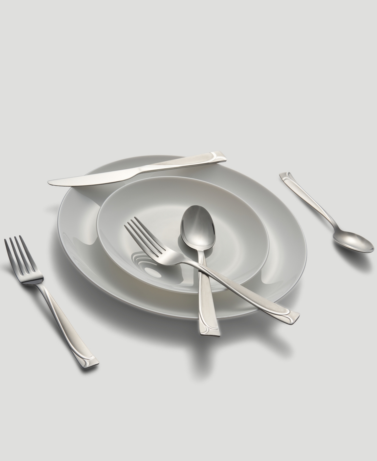 Cambridgesmiths Mena Frost 40-Piece Flatware with Chrome Buffet, Service for 8