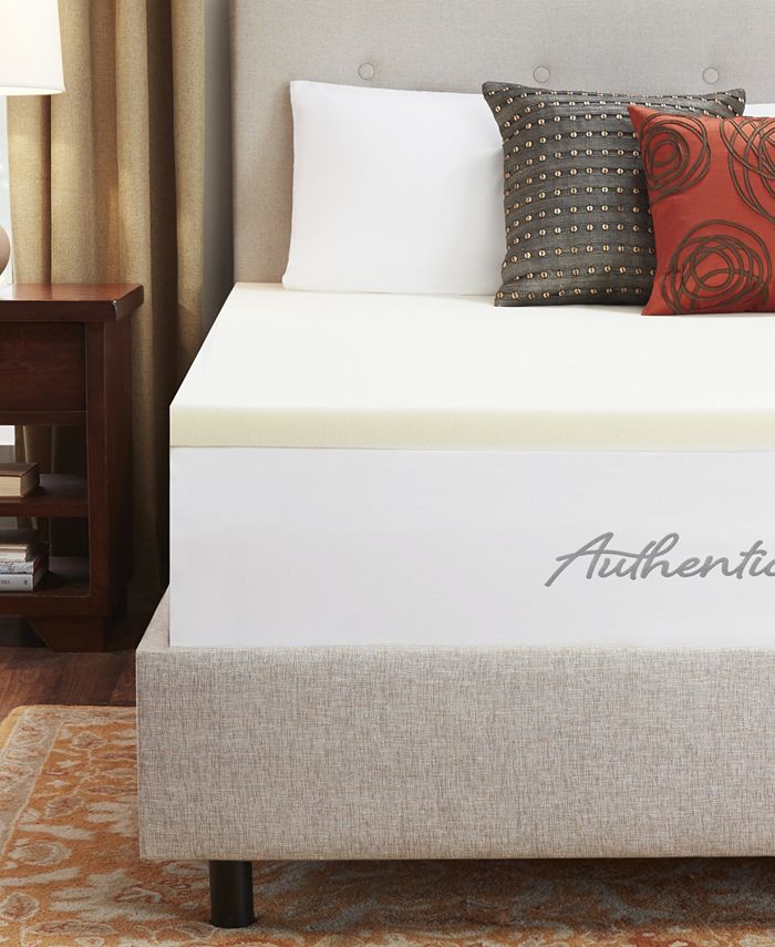 Authentic Comfort CLOSEOUT! 2" Breathable Memory Foam Twin XL Mattress Topper Macy's
