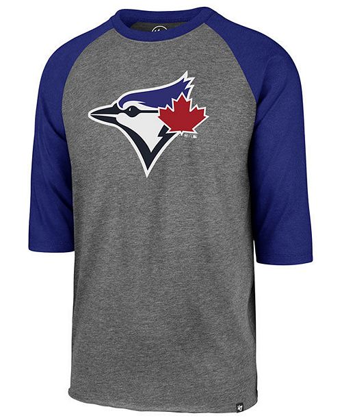 47 Brand Men S Toronto Blue Jays Throwback Club Raglan T Shirt