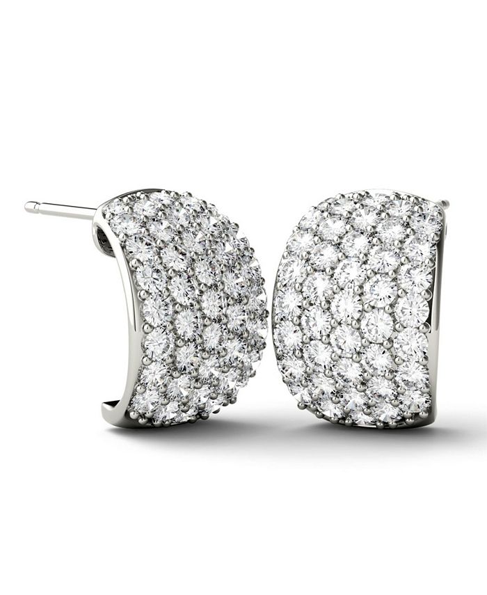 Charles & Colvard Moissanite J-hoop Earrings (1-3/4 ct. t.w. Diamond ...