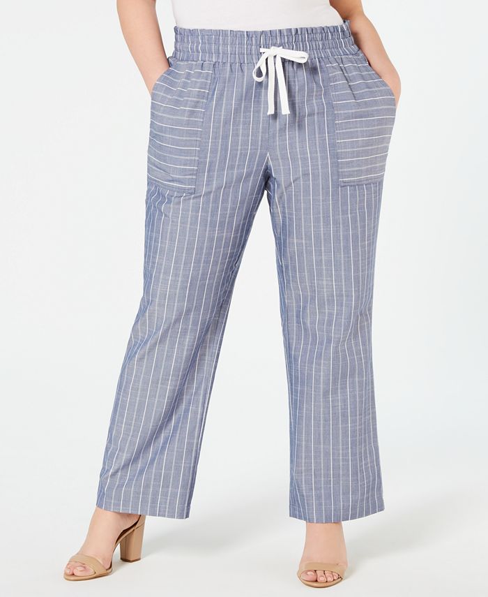 Yvette (Plus Size) Pinstripes Pants