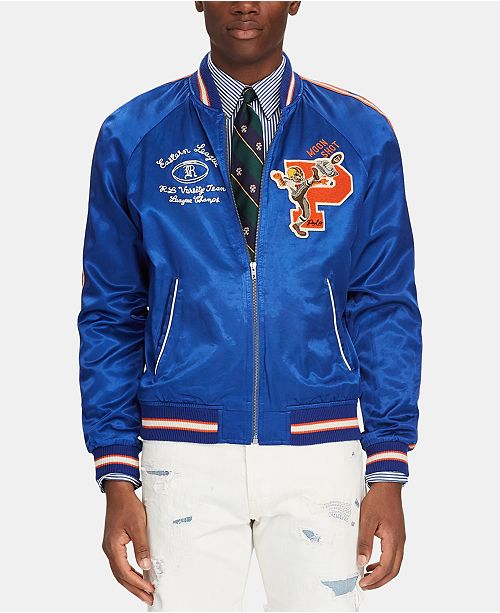 Polo Ralph Lauren Men S Satin Souvenir Baseball Jacket Reviews