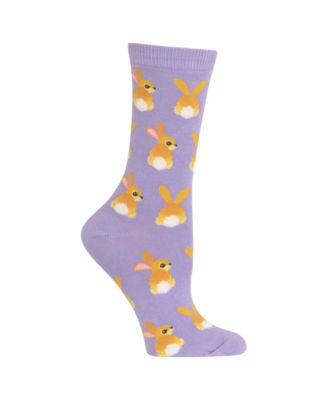Hot Sox - Bunny Tails-Print Crew Socks