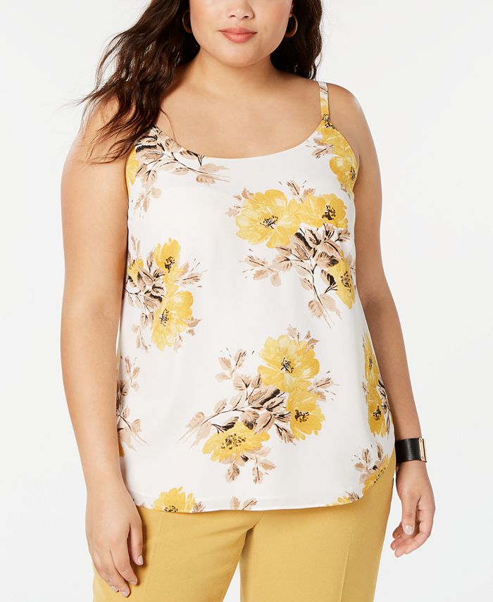 Bar III Plus Size Floral Camisole, Created for Macy's - Macy's