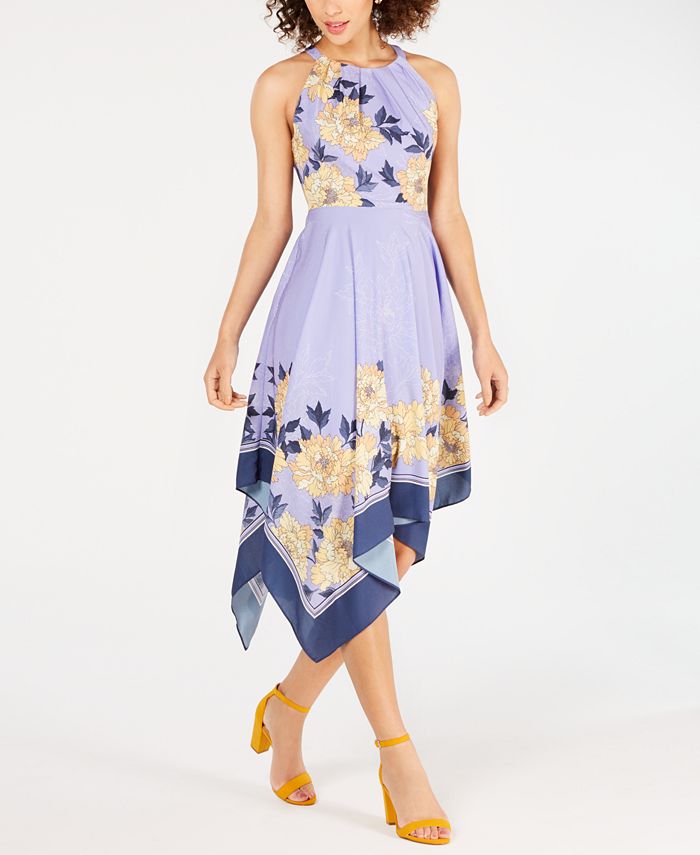 Adrianna papell deals handkerchief hem dress