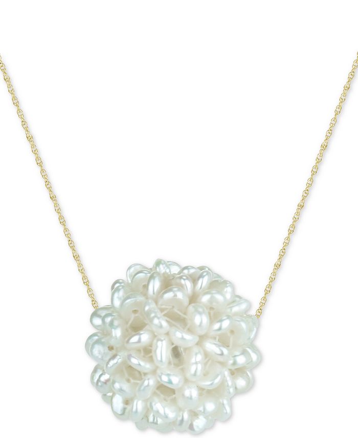 Pearl cluster outlet ball necklace