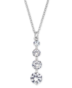 image of Inc Crystal Drop Pendant Necklace, 17