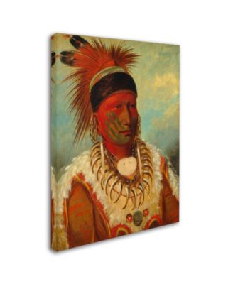 Trademark Global George Catlin 'White Cloud Chief Of The Iowas 2' Canvas Art - 32" x 24" x 2"