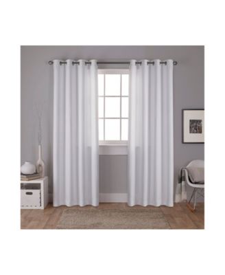 White 25x84 2 Pieces Duck River Solid Blackout Curtain for Bedroom