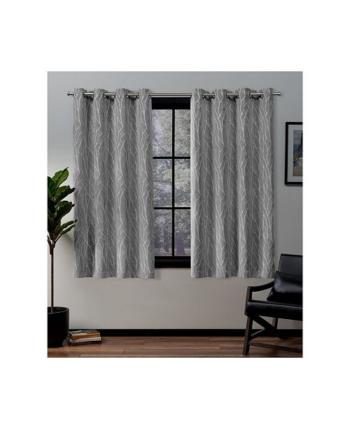 Exclusive Home Forest Hill Woven Blackout Grommet Top Curtain