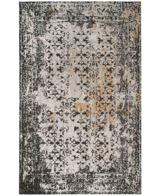 Classic Vintage Ivory and Rose 5' x 8' Area Rug