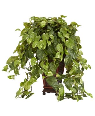Nearly Natural - Vining Pothos w/ Decorative Vase Silk Plant