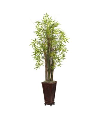Nearly Natural - 5.5' Grass Bamboo Plant w/ Decorative Planter