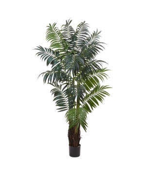 Nearly Natural 7.5' Bulb Areca Palm Tree In Green