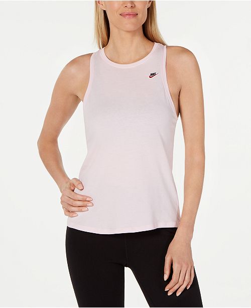 Nike Women's Sportswear Cotton Racerback Tank Top ...