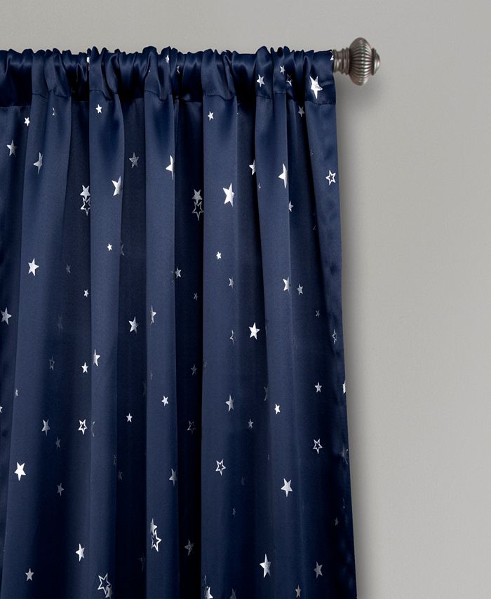 Lush Décor Star Print 52" x 63" Blackout Curtain Set