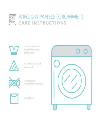 Lush Decor Leah Light Filtering Window Curtain Panels, Pair, 52" W x 95" L,- Farmhouse Decor