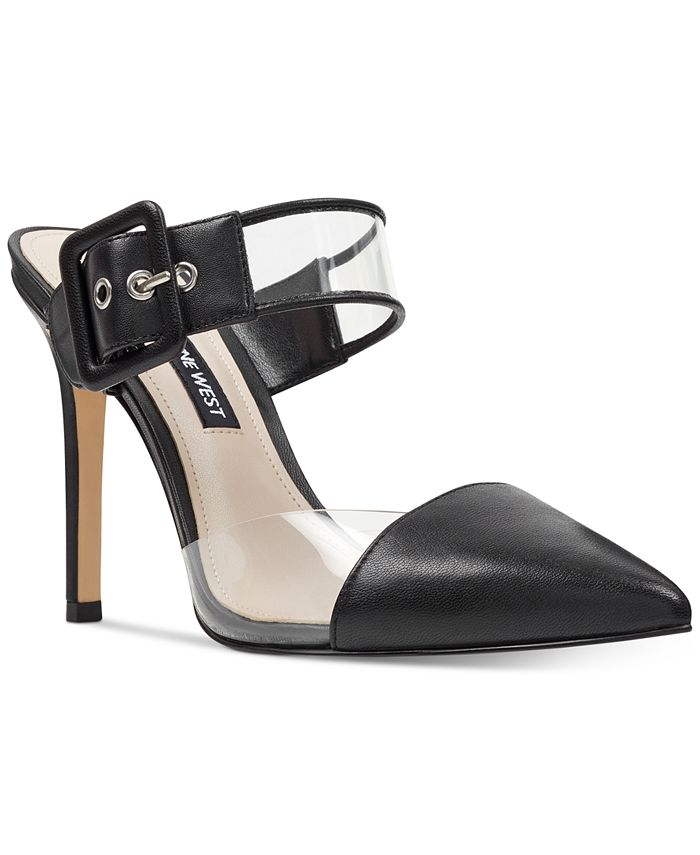 Nine West Teagan Vinyl Trim Mules Macy s