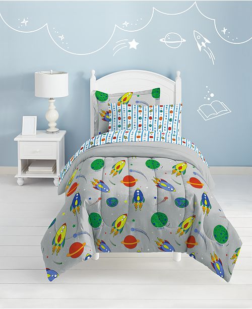 Dream Factory Space Rocket Twin Comforter Set Reviews