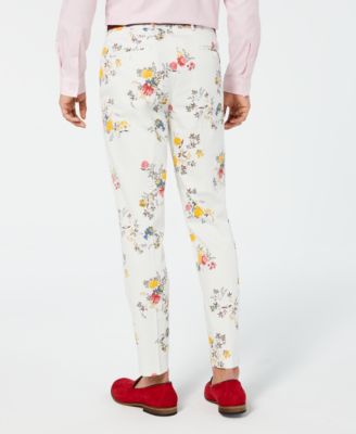 INC International Concepts INC Men's Slim-Fit Floral Pants, Created for Macy's
